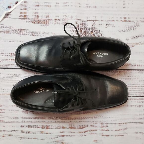 DOCKERS genuine leather men's dress laced  shoes size 8.5W - Picture 15 of 16
